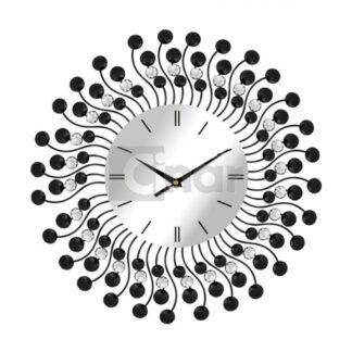 Wandklok zwart & zilver