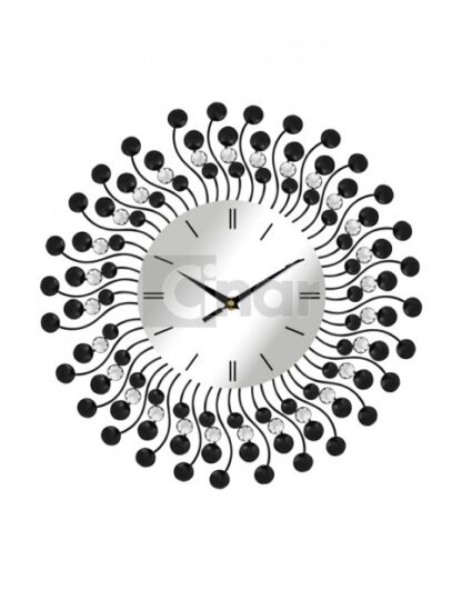 Wandklok zwart & zilver