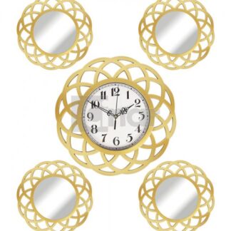 Fugorato klok & spiegelset gold
