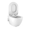 Creavit Rim-Off Ophang WC + Bril met Bidet Warm/Koud water - Mat Wit - Afbeelding 2