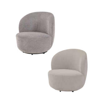Fauteuil Bolton Dark Grey / Naturel