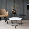 Salontafel Primo 70 Marmer Wit / Zwart - Afbeelding 3