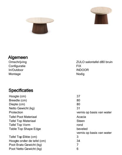 Salontafel Zulo 80 - Afbeelding 4